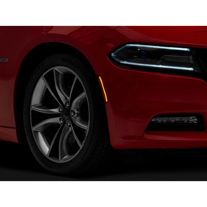 Raxiom Raxiom 15-23 Dodge Charger Excluding Widebody Axial LED Side Marker Lights Front and Rear- Smoked