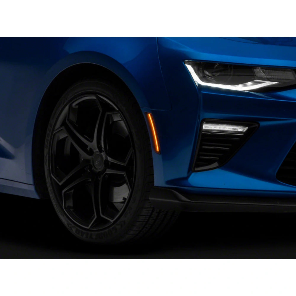 Raxiom 16-23 Chevrolet Camaro Axial Series LED Front and Rear Side Markers- Smoked - Raxiom CC2934