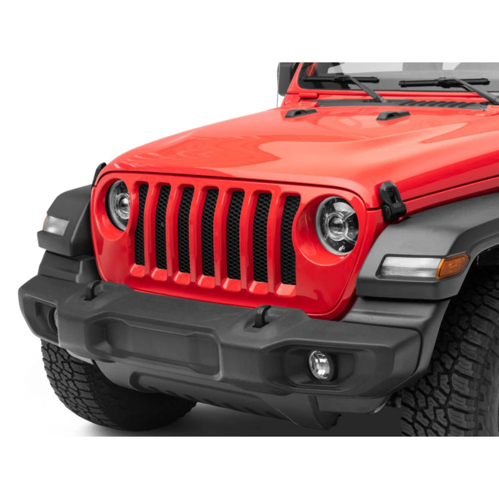 Raxiom 18-22 Jeep Wrangler JL/ JT 9-Inch LED Headlights w/ DRL and Halo- Black Housing (Clear Lens) - Raxiom J137646