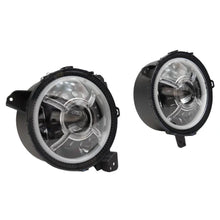 Load image into Gallery viewer, Raxiom 18-22 Jeep Wrangler JL/ JT 9-Inch LED Headlights w/ DRL and Halo- Black Housing (Clear Lens) - Raxiom J137646