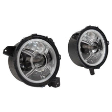 Load image into Gallery viewer, Raxiom Raxiom 18-22 Jeep Wrangler JL/ JT 9-Inch LED Headlights w/ DRL and Halo- Black Housing (Clear Lens)