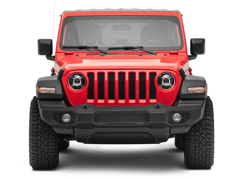 Raxiom Raxiom 18-22 Jeep Wrangler JL/ JT 9-Inch LED Headlights w/ DRL and Halo- Black Housing (Clear Lens)