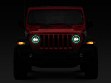 Load image into Gallery viewer, Raxiom 18-22 Jeep Wrangler JL/JT Axial 9-Inch LED Headlights w/RGB Halo- Blk Housing (Clear Lens)-Headlights-Raxiom-840179455382-