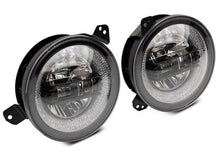 Load image into Gallery viewer, Raxiom 18-22 Jeep Wrangler JL/JT Axial 9-Inch LED Headlights w/RGB Halo- Blk Housing (Clear Lens)-Headlights-Raxiom-840179455382-