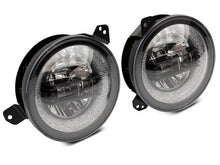 Load image into Gallery viewer, Raxiom 18-22 Jeep Wrangler JL/JT Axial 9-Inch LED Headlights w/RGB Halo- Blk Housing (Clear Lens)-Headlights-Raxiom-840179455382-