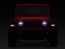 Load image into Gallery viewer, Raxiom 18-22 Jeep Wrangler JL/JT Axial 9-Inch LED Headlights w/RGB Halo- Blk Housing (Clear Lens)-Headlights-Raxiom-840179455382-
