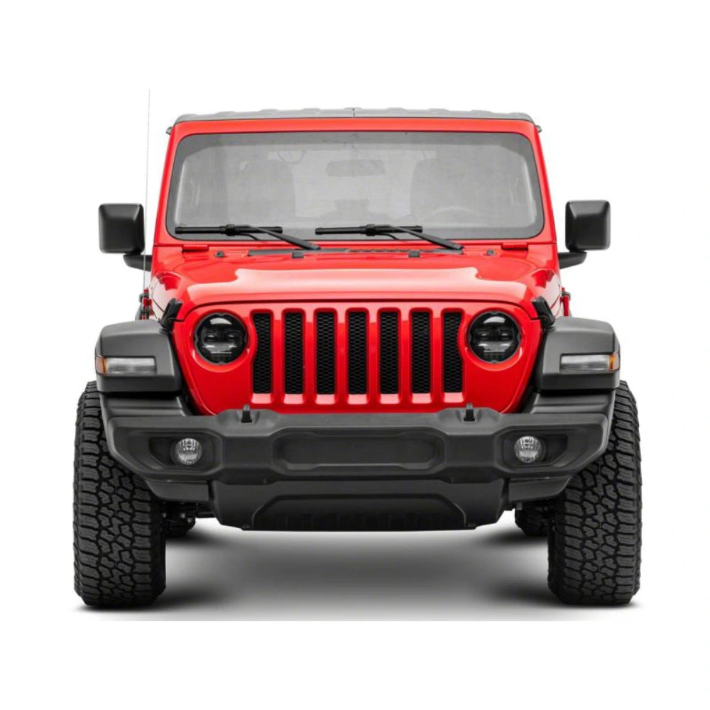 Raxiom 18-23 Jeep Wrangler JL Axial Series 9-In Angel Eye LED Headlights- Black Housing (Clear Lens) - Raxiom J171705