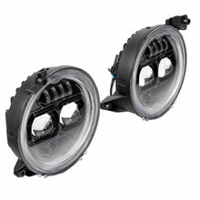 Load image into Gallery viewer, Raxiom 18-23 Jeep Wrangler JL Axial Series 9-In Angel Eye LED Headlights- Black Housing (Clear Lens) - Raxiom J171705