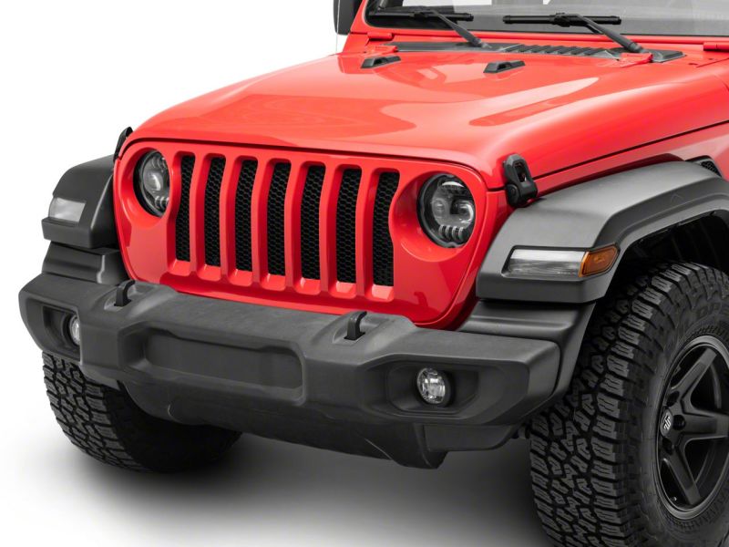 Raxiom Raxiom 18-23 Jeep Wrangler JL Axial Series 9-In Angel Eye LED Headlights- Black Housing (Clear Lens)