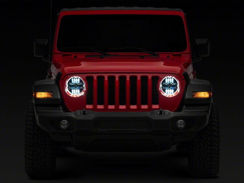 Raxiom Raxiom 18-23 Jeep Wrangler JL Axial Series 9-In Angel Eye LED Headlights- Black Housing (Clear Lens)