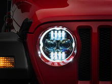 Load image into Gallery viewer, Raxiom Raxiom 18-23 Jeep Wrangler JL Axial Series 9-In Angel Eye LED Headlights- Black Housing (Clear Lens)