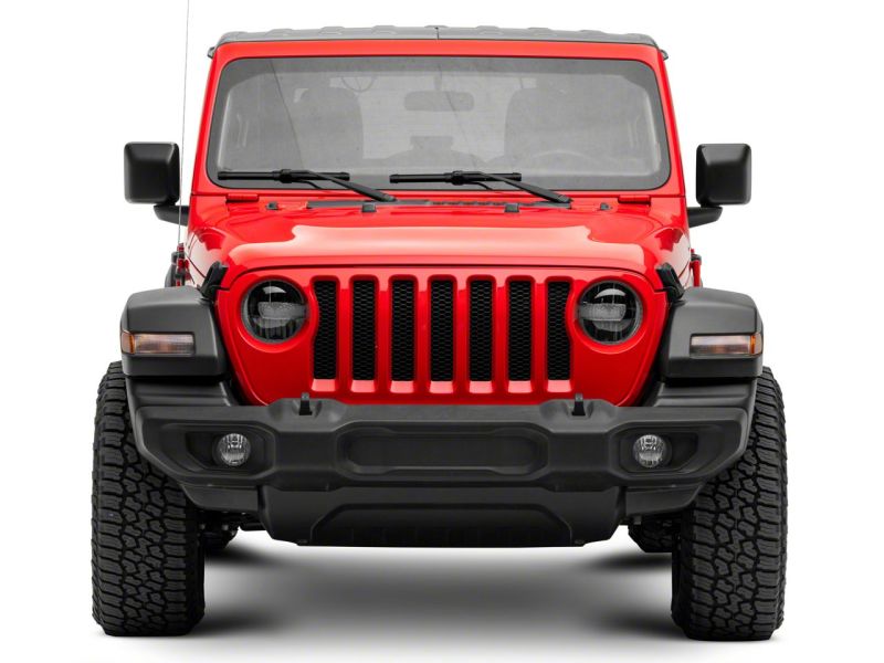 Raxiom Raxiom 18-23 Jeep Wrangler JL Axial Series 9-In LED Headlights- Black Housing (Clear Lens)