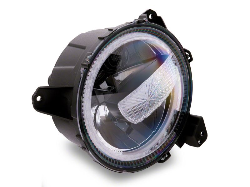 Raxiom Raxiom 18-23 Jeep Wrangler JL Axial Series 9-In LED Headlights- Black Housing (Clear Lens)