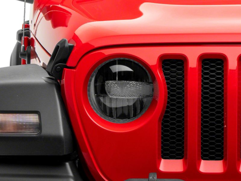 Raxiom Raxiom 18-23 Jeep Wrangler JL Axial Series 9-In LED Headlights- Black Housing (Clear Lens)