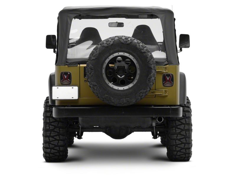Raxiom Raxiom 76-06 Jeep CJ7 Wrangler YJ & TJ Gladiator LED Tail Lights- Black Housing (Smoked Lens)