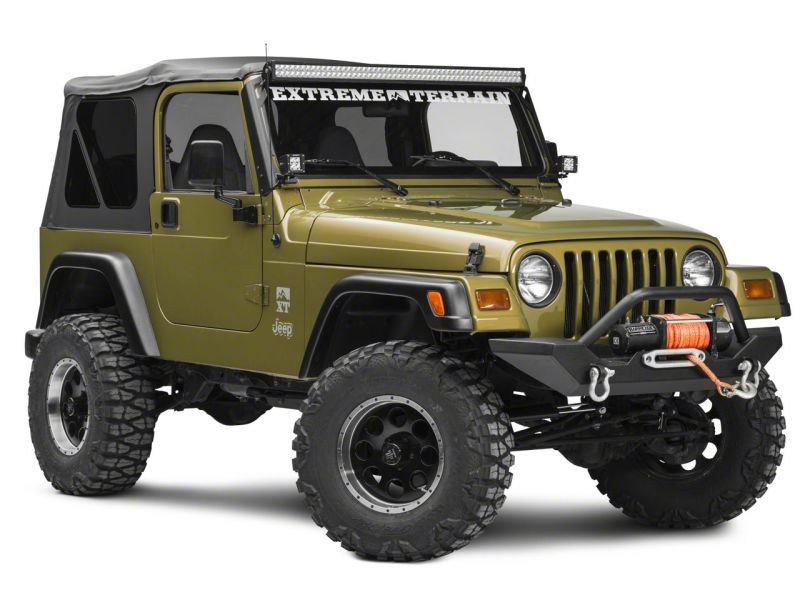 Raxiom Raxiom 97-06 Jeep Wrangler TJ 50-In LED Light Bar Windshield Mount w/ Auxiliary Bracket
