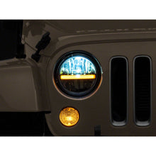 Load image into Gallery viewer, Raxiom 97-18 Jeep Wrangler TJ &amp; JK Axial 7-In LED Headlights w/ DRL - Black Housing (Clear Lens) - Raxiom J143372