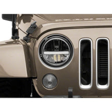 Load image into Gallery viewer, Raxiom 97-18 Jeep Wrangler TJ &amp; JK Axial 7-In LED Headlights w/ DRL - Black Housing (Clear Lens) - Raxiom J143372
