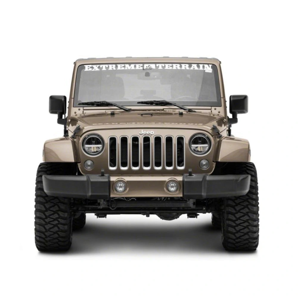 Raxiom 97-18 Jeep Wrangler TJ & JK Axial 7-In LED Headlights w/ DRL - Black Housing (Clear Lens) - Raxiom J143372
