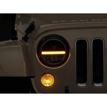 Load image into Gallery viewer, Raxiom 97-18 Jeep Wrangler TJ &amp; JK Axial 7-In LED Headlights w/ DRL - Black Housing (Clear Lens) - Raxiom J143372