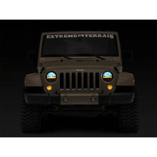 Load image into Gallery viewer, Raxiom 97-18 Jeep Wrangler TJ &amp; JK Axial 7-In LED Headlights w/ DRL - Black Housing (Clear Lens) - Raxiom J143372