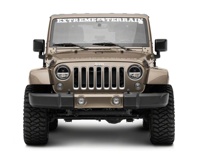 Raxiom Raxiom 97-18 Jeep Wrangler TJ & JK Axial 7-In LED Headlights w/ DRL - Black Housing (Clear Lens)