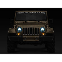 Load image into Gallery viewer, Raxiom 97-18 Jeep Wrangler TJ/JK Axial 7-Inch LED Headlights w/RGB Halo- Black Housing (Clear Lens) - Raxiom J142665