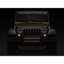 Load image into Gallery viewer, Raxiom 97-18 Jeep Wrangler TJ/JK Axial 7-Inch LED Headlights w/RGB Halo- Black Housing (Clear Lens) - Raxiom J142665
