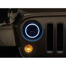 Load image into Gallery viewer, Raxiom 97-18 Jeep Wrangler TJ/JK Axial 7-Inch LED Headlights w/RGB Halo- Black Housing (Clear Lens) - Raxiom J142665