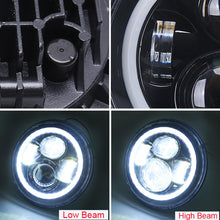 Load image into Gallery viewer, Raxiom Raxiom 97-18 Jeep Wrangler TJ/JK Axial 7-Inch LED Headlights w/RGB Halo- Black Housing (Clear Lens)