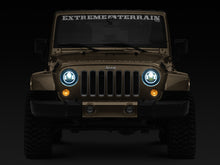 Load image into Gallery viewer, Raxiom Raxiom 97-18 Jeep Wrangler TJ/JK Axial 7-Inch LED Headlights w/RGB Halo- Black Housing (Clear Lens)