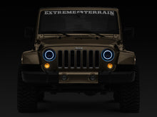 Load image into Gallery viewer, Raxiom Raxiom 97-18 Jeep Wrangler TJ/JK Axial 7-Inch LED Headlights w/RGB Halo- Black Housing (Clear Lens)