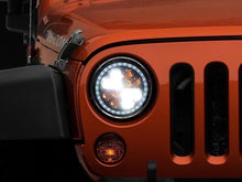 Load image into Gallery viewer, Raxiom 97-18 Jeep Wrangler TJ/JK Axial Spider LED Headlight w/ Amber DRL- Chrome Hsng (Clear Lens) - Black Ops Auto Works