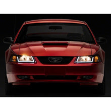 Load image into Gallery viewer, Raxiom 99-04 Ford Mustang Axial Series Headlights w/ LED Bar- Black Housing (Clear Lens) - Raxiom 422712