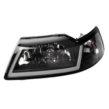 Load image into Gallery viewer, Raxiom 99-04 Ford Mustang Axial Series Headlights w/ LED Bar- Black Housing (Clear Lens) - Raxiom 422712