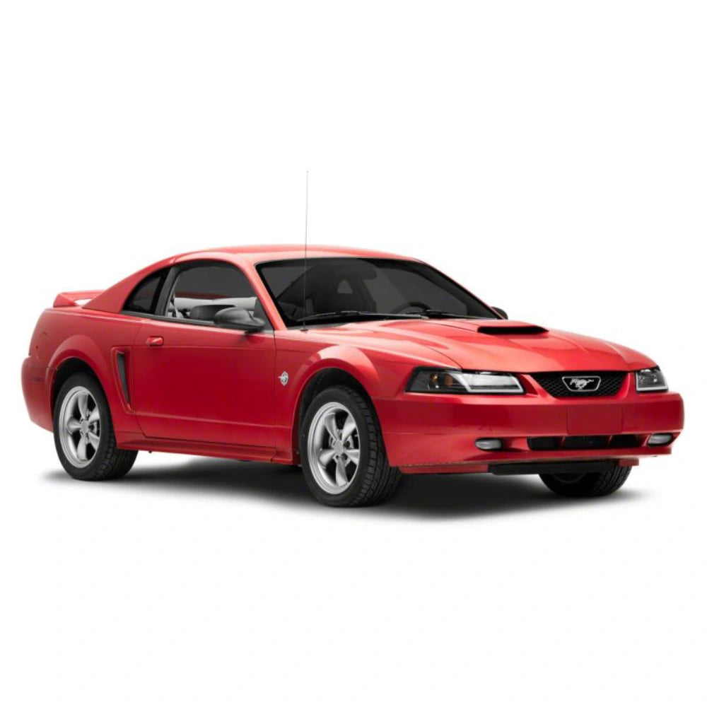 Raxiom 99-04 Ford Mustang Axial Series Headlights w/ LED Bar- Black Housing (Clear Lens) - Raxiom 422712