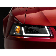 Load image into Gallery viewer, Raxiom 99-04 Ford Mustang Axial Series Headlights w/ LED Bar- Black Housing (Clear Lens) - Raxiom 422712