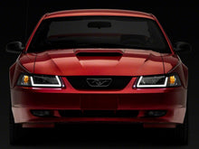 Load image into Gallery viewer, Raxiom Raxiom 99-04 Ford Mustang Axial Series Headlights w/ LED Bar- Black Housing (Clear Lens)