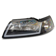 Load image into Gallery viewer, Raxiom 99-04 Ford Mustang Axial Series Headlights w/ Sequential LED Bar- Black Housing (Clear Lens) - Raxiom 422713