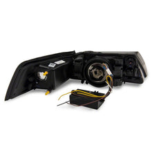 Load image into Gallery viewer, Raxiom 99-04 Ford Mustang Axial Series Headlights w/ Sequential LED Bar- Black Housing (Clear Lens) - Raxiom 422713
