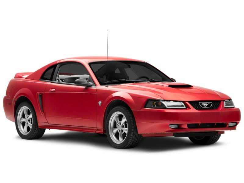 Raxiom Raxiom 99-04 Ford Mustang Axial Series Headlights w/ Sequential LED Bar- Black Housing (Clear Lens)