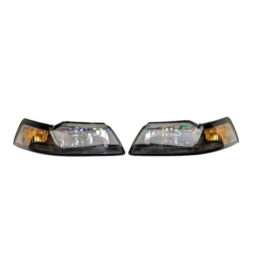 Raxiom 99-04 Mustang Axial Series OEM Style Replacement Headlights- Black Housing (Clear Lens) - Raxiom 413419