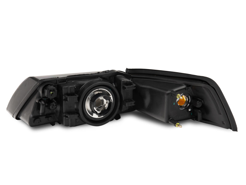 Raxiom Raxiom 99-04 Mustang Axial Series OEM Style Replacement Headlights- Black Housing (Clear Lens)