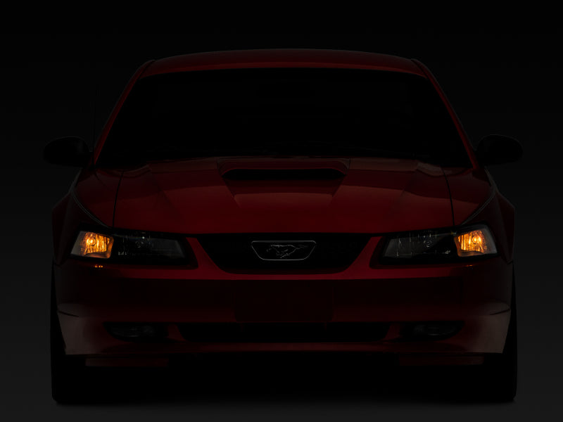 Raxiom Raxiom 99-04 Mustang Axial Series OEM Style Replacement Headlights- Black Housing (Clear Lens)