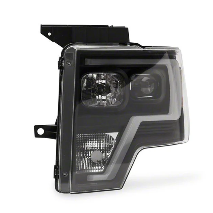 Raxiom black housing clear lens headlights for Ford F-150