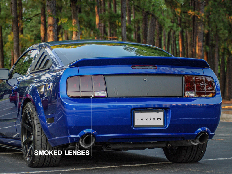 Raxiom 05-09 Ford Mustang Tail Lights- Black Housing (Smoked Lens) - Raxiom 49066
