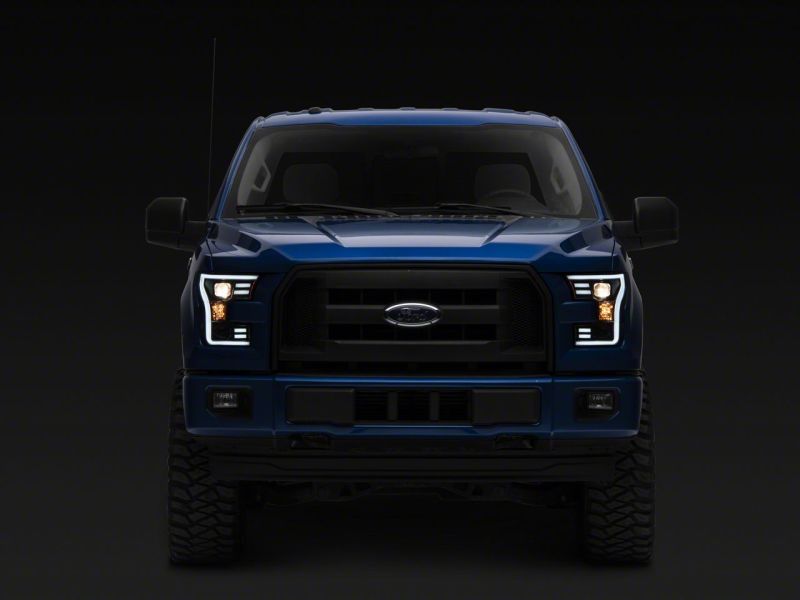 Raxiom 15-17 Ford F-150 G3 Projector Headlights w/ LED Accent- Black Housing (Clear Lens) - Raxiom T542837