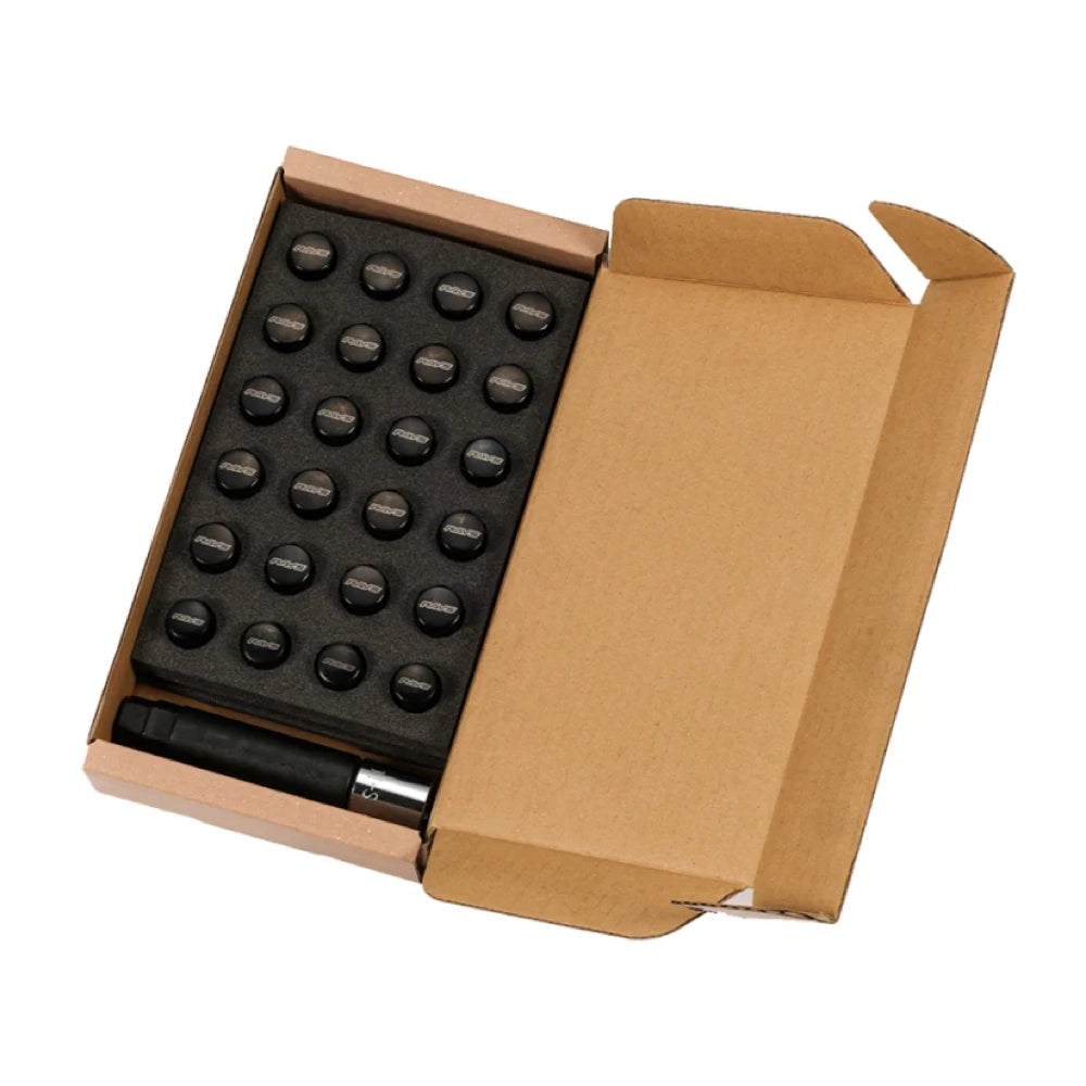 Rays M12x1.50 6 Hole 24pc Lock & Nut Set - Black - RAYW171215B6H - product view 1