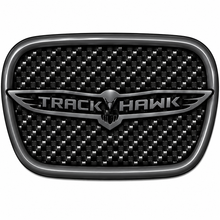 Load image into Gallery viewer, RBDCFTSWCB Carbon Fiber Trackhawk Steering Wheel Badge Jeep