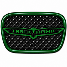 Load image into Gallery viewer, RBDCFTSWCB Carbon Fiber Trackhawk Steering Wheel Badge Jeep